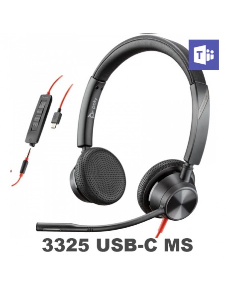 Poly - Plantronics Blackwire 3325 USB-C MS
