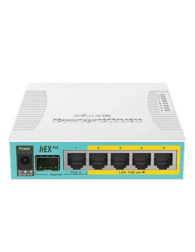 Mikrotik hEX PoE Routeur Blanc