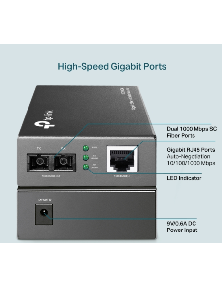 TP LINK - 1000Mbps RJ45 to MC200CM